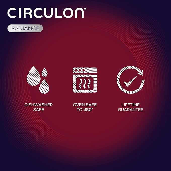 Circulon Radiance Hard-Anodized Nonstick Straining Saucepan, 3-Quart, Gray