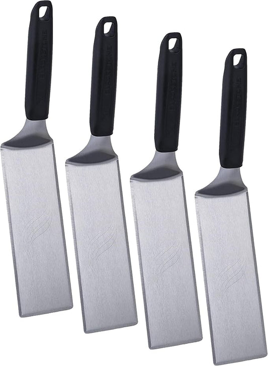 BLACKSTONE 5550 Extra Long Griddle Spatula Set of 2-Perfect Heavy-Duty Stainless Steel Premium Flat Top BBQ Grill Accessories,NonSlip Plastic Handle,Heat Resistant,Dishwasher Easy to Clean,(Pack of 4)