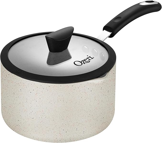 The All-In-One Stone Saucepan and Cooking Pot by Ozeri - 100% APEO, GenX, PFBS, PFOS, PFOA, NMP and NEP-Free German-Made Coating