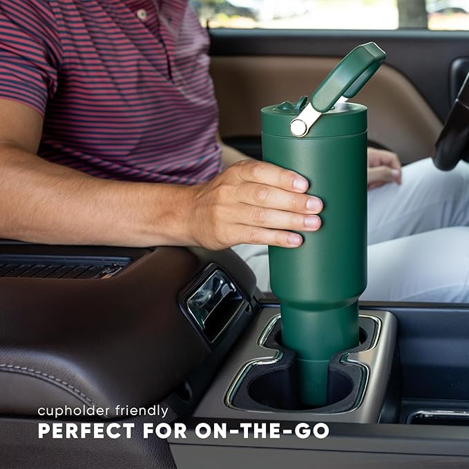 Simple Modern Trek Pivot | 40oz Flip Straw Tumbler with Handle | Water Bottle & Boot | Interchangeable Straw & Chug Lids | Insulated Stainless Steel Jug | Gym Sports Outdoors | Slumberland