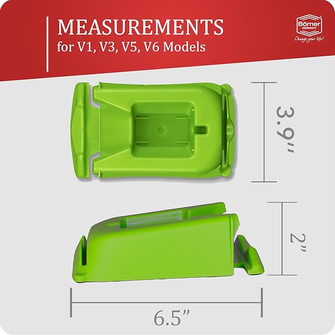 Borner by Reston Lloyd Mandoline Docking Station for Upright Storage, Green
