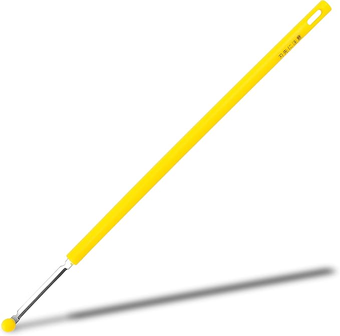 Seki Japan Egg Mix Stick, Egg Yolk and White Strring Stainless Steel Blade, Chalaza Removal Parts, with Safety Cover Yellow