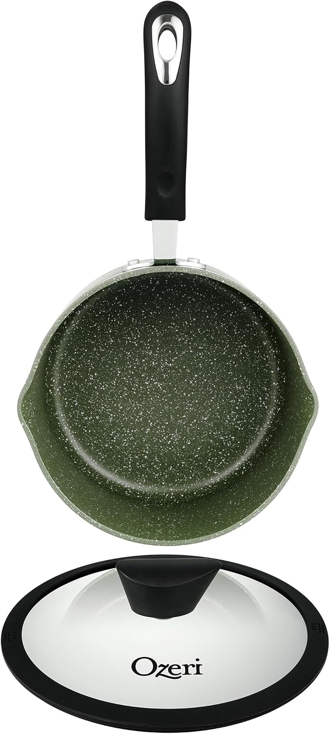 The All-In-One Stone Saucepan and Cooking Pot by Ozeri - 100% APEO, GenX, PFBS, PFOS, PFOA, NMP and NEP-Free German-Made Coating