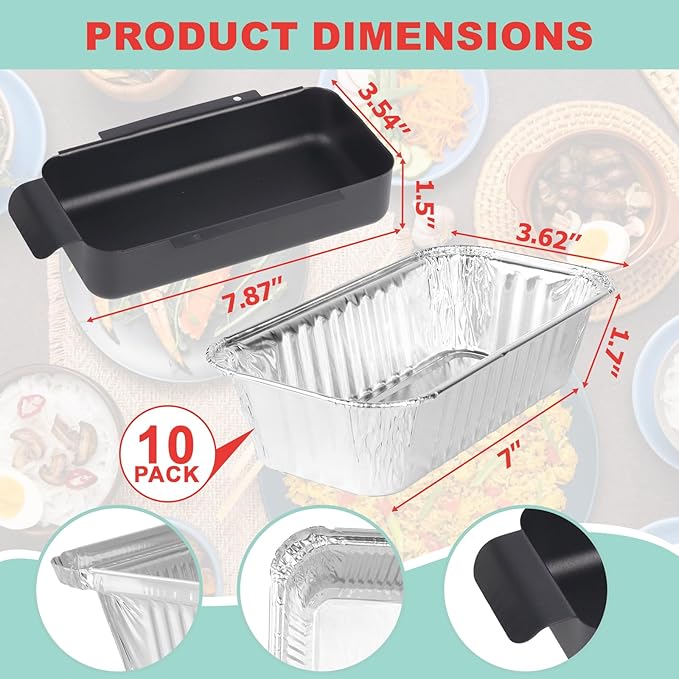 G416-0015-W1 Grease Tray Replacement for Charbroil 463331221 463242716 463365021 463234513 9328812P06 463344523, G325-5703-W1 Grease Catcher for CharBroil Performance with Aluminum Drip Liners,10PCS