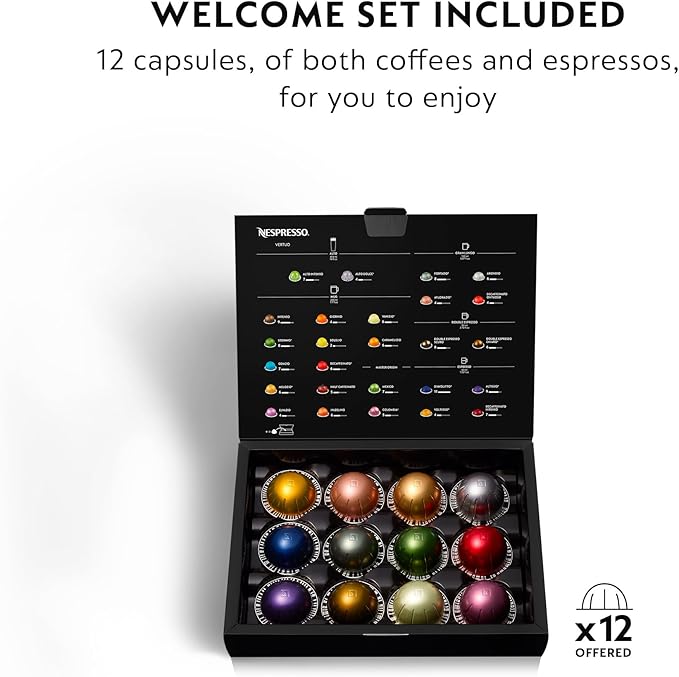 Nespresso Vertuo Coffee and Espresso Maker by De'Longhi, Piano Black