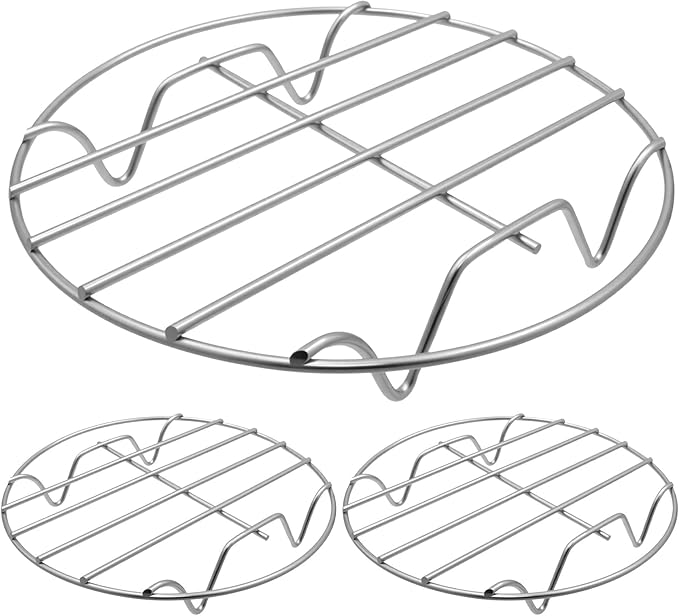3 Pcs Cooling Racks Round Steamer Rack Canning Rack for Baking, Stainless Steel, 6 inch