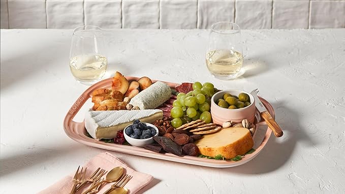 Le Creuset Stoneware Serving Platter, 16.25", Peche