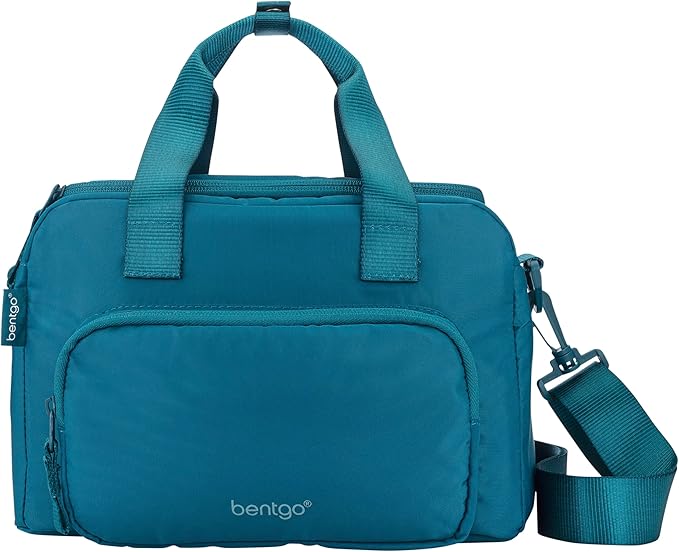 Bentgo Insulated Lunch Bag – Extra-Large Capacity Adult Lunch Bag with Shoulder Strap and External Storage Compartment, Durable, Lightweight, Ideal for Work, School, & Meals On the Go (Deep Teal)