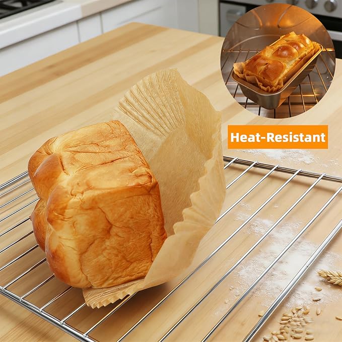 Loaf Pan Liners,360Pcs Parchment Paper Liners for Baking Bread 9x5 Inch,Non-Stick Parchment Bread Liners, Disposable Pan Liners for Baking