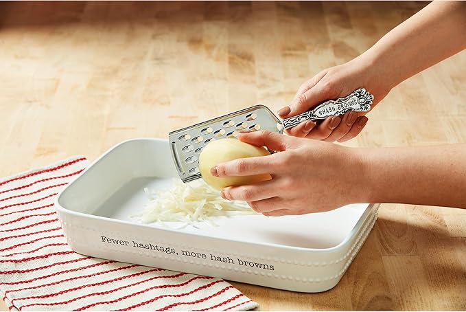 Mud Pie Hash Brown Baker; Baker 2" X 12" | Grater 8 1/2"