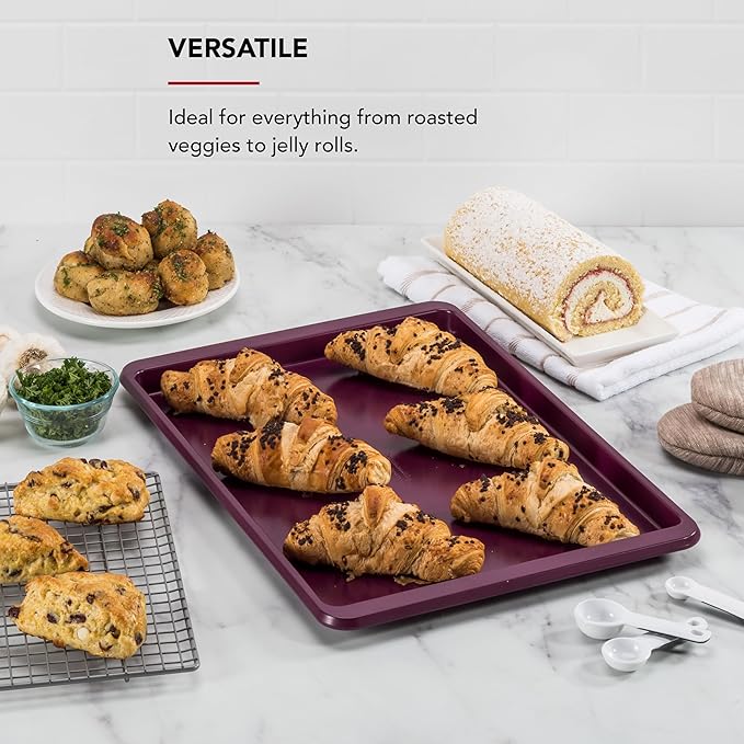KitchenAid 13x18in Nonstick Aluminized Steel Baking Sheet, Beetroot