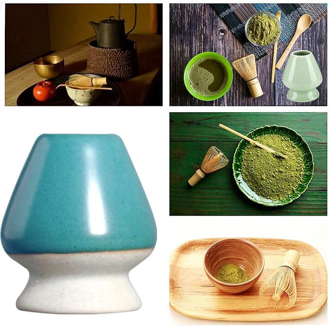 Matcha Tea Whisk Holder Ceramic Holder for Bamboo Chasen fit for Matcha Chasen Tea Set Accessories (L)