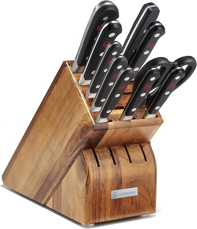 WÜSTHOF Classic 11-Piece Knife Block Set, Acacia