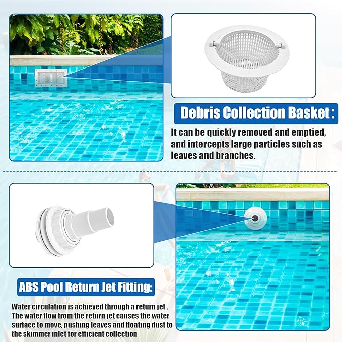Wide Mouth Above Ground Pool Skimmer Kit Through Wall Skimmer Pool Kit