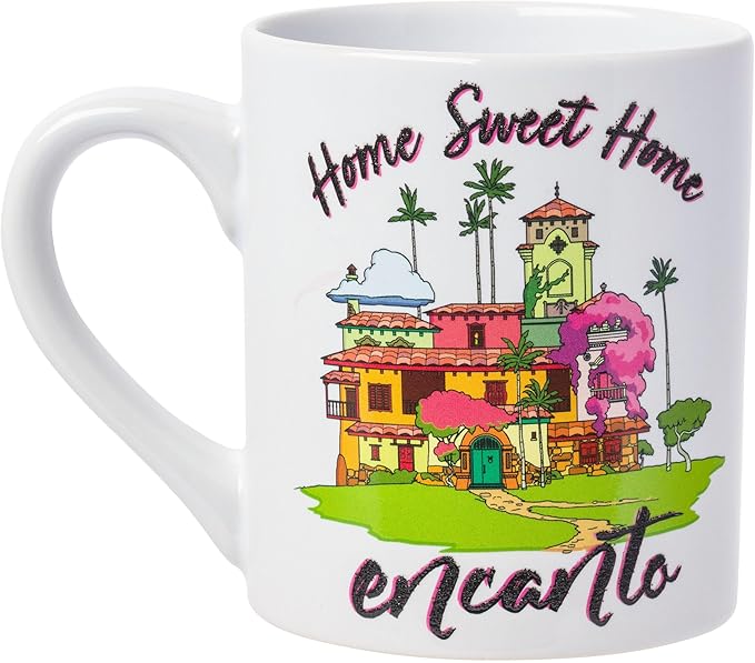 Silver Buffalo Disney Encanto Home Sweet Home Glitter Ceramic Mug, 14 Ounces
