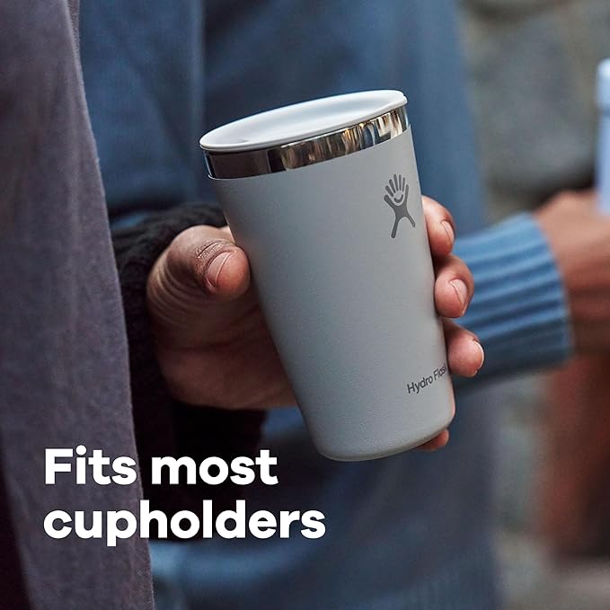 Hydro Flask All Around Tumbler Press-in Lid, Insulated Travel Mug, Stainless Steel Coffee Cup 28 Oz Birch Gray