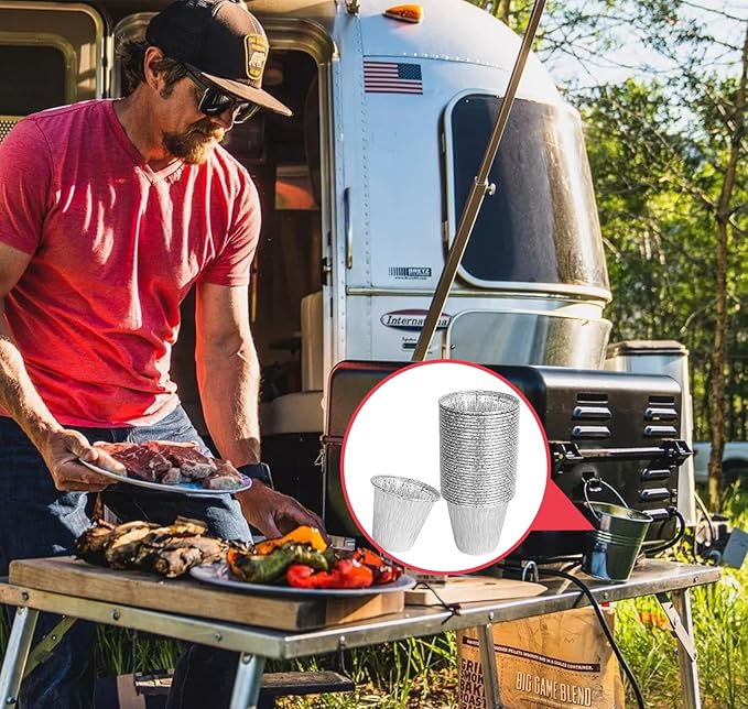 30-Pack BAC459 Grease Bucket Liner for Traeger Ranger, Scout, PTG Drip Tray Liner Accessories, Traeger Scout Drip Bucket Liner, Traeger PTG Drip Pan Liners, Traeger Drip Tray Liner Ranger Accessories