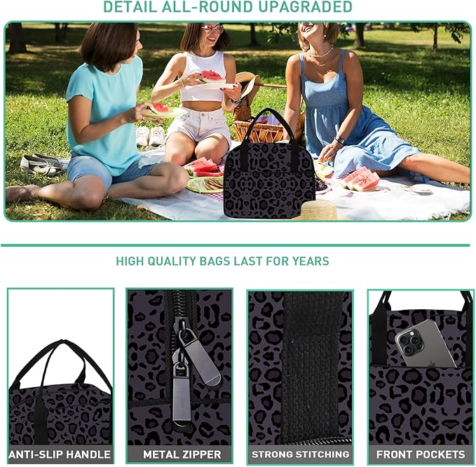 VLM Lunch Bag,Lunch Box for Women Men,Reusable Insulated Lunch Tote,Small Leakproof Cute Lunch Cooler with High Capacity for Work,Picnic,Camping