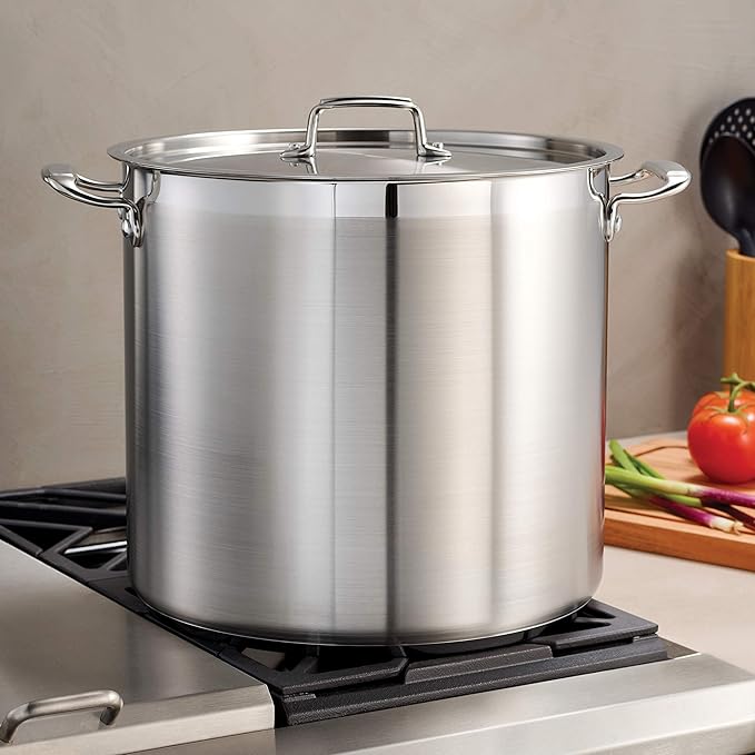 Tramontina Gourmet Stainless Steel 24-Quart Extra Large Stock Pot with Lid