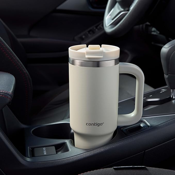 Contigo Streeterville 30oz Tumbler, Stainless Steel Vacuum Insulated, Leak-Proof, Cold for 29 Hours, Fits in cupholders, Oatmilk