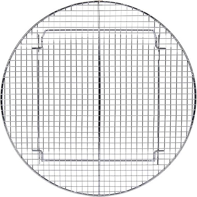 TrueCraftware- 17-3/4” Round Steamer Rack/Cooling Rack Nickel Plated- Steamer Insert for Veggie Fish Seafood Cooking for Cooling Steaming Baking Cooking Lifting Food in Pots Cake Pan Pressure Cooker