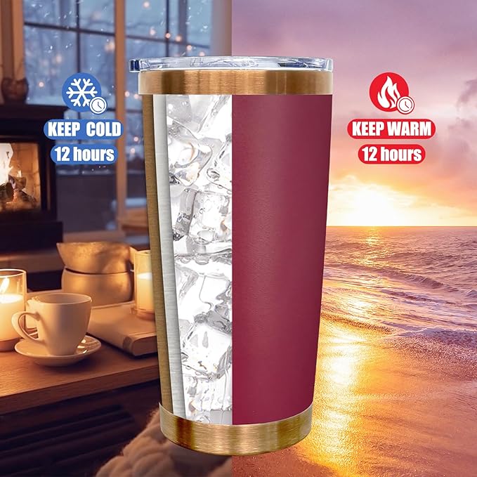 20 oz Tumbler Bulk 4 Pack Stainless Steel Tumblers with Lids and Straws, Double Wall Vacuum Insulated Travel Coffee Mug for Laser Engrave, Powder Coated Cups for Hot and Cold Drinks (Red,4 pack)