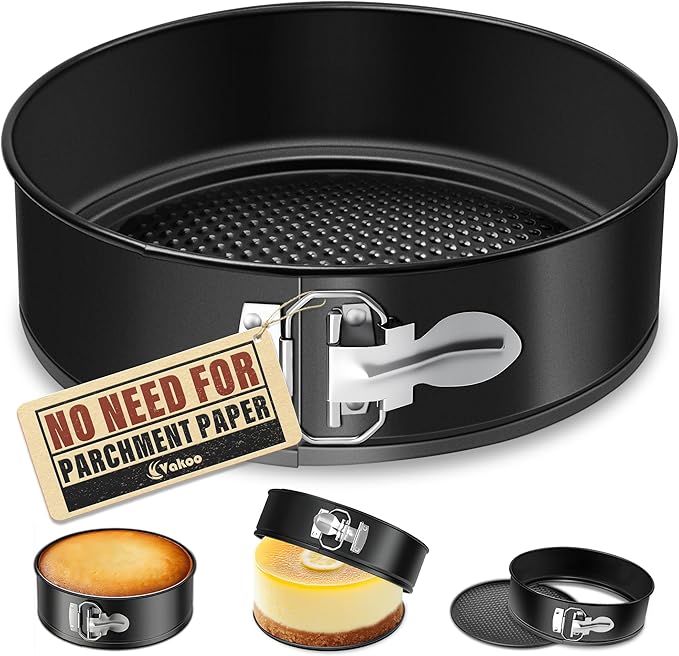 Vakoo Springform Pan - Nonstick, Leakproof Cheesecake Pan for Baking, Easy Release, No Parchment Paper Needed, 9 Inch