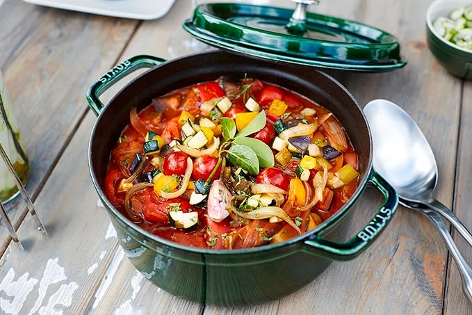 Staub 5.5 Quart Round Cocotte, Basil