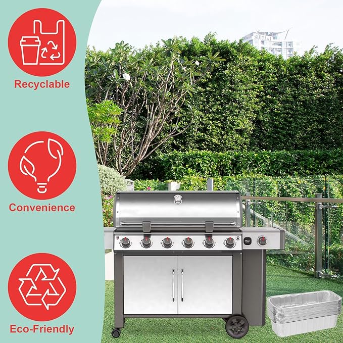 6498 6417 Grease Catcher Pans for Weber Genesis II 400 & 600,Aluminum Foil Tray Liners for Weber 28''/36" Gas Griddle, for Weber 400/600 Summit Series Smokefire EX6 EPX6 EX4 Gas Grill,20 Packs