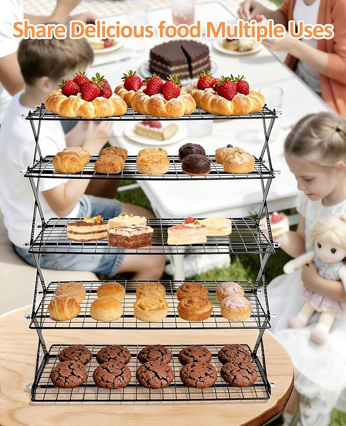 Cooling Racks for Cooking and Baking ，Grid Wire Baking Rack for Oven Cooking, Baking, Grilling, Roasting - Dishwasher Safe Bacon Rack - Fits Jelly Roll Cookie Sheet Pan