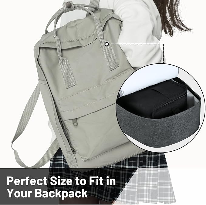 MIER Insulated Lunch Box for Men Women Kids Portable Small Lunch Bag 9 CAN Compact Thermal Mini Cooler for School Work Picnic, Black