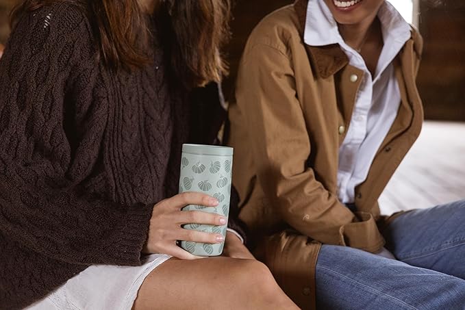 Simple Modern Halloween Signature Voyager | 16oz Travel Coffee Mug Tumbler with 360° Lid | Gifts for Women Men | Ceramic-Lined Insulated Stainless Steel Cold Brew Iced Coffee Cup | Gourdgeous Green