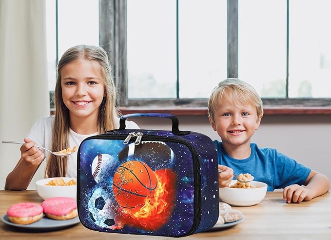 LEDAOU Lunch Box Kids Insulated Lunch Bag Boys Girls Toddler Reusable Lunchbox for School Picnic Hiking