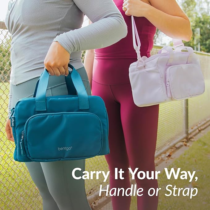 Bentgo Insulated Lunch Bag – Extra-Large Capacity Adult Lunch Bag with Shoulder Strap and External Storage Compartment, Durable, Lightweight, Ideal for Work, School, & Meals On the Go (Lavender)
