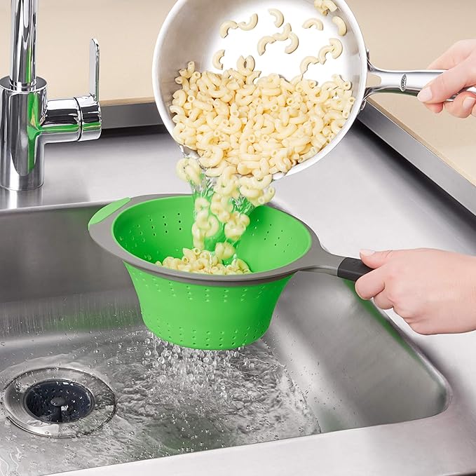 OXO Good Grips Silicone Collapsible Strainer, 2Qt, Green