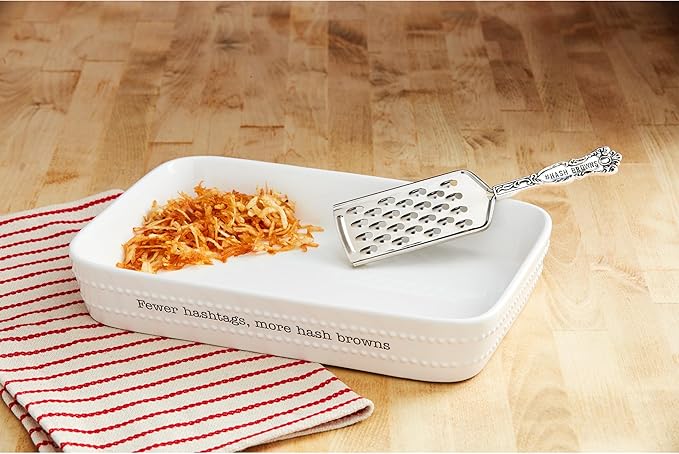 Mud Pie Hash Brown Baker; Baker 2" X 12" | Grater 8 1/2"