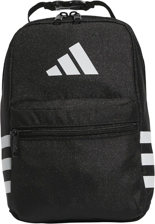 adidas Kids Santiago Lunch Bag – Insulated Cooler Lunchbox for Girls & Boys, 8L, Twill Grey/Grey/Rose Gold/4, One Size