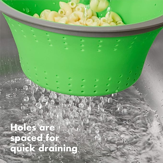 OXO Good Grips Silicone Collapsible Strainer, 2Qt, Green