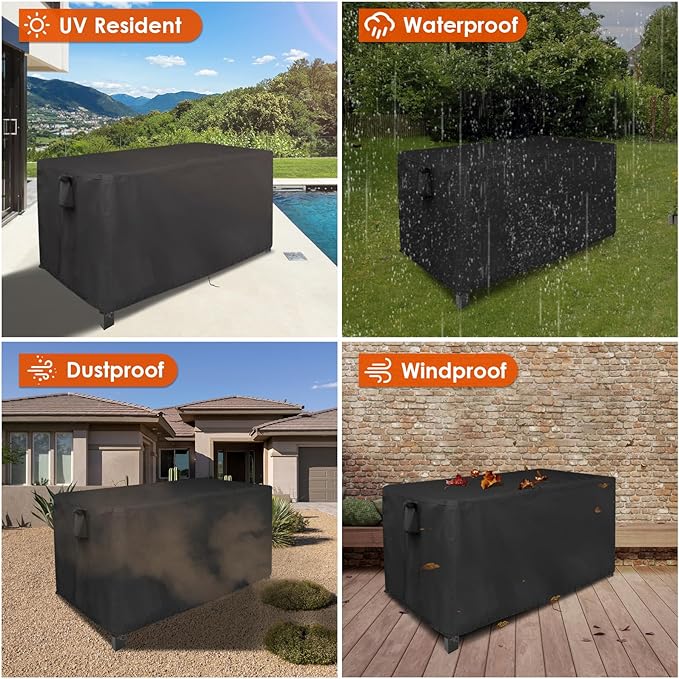 Outdoor Cooler Cart Cover, 38inch Patio Cooler Cover Waterproof for 89.8Qt Rolling Ice Chest Cooler Cart Table,Grill Table and Beverage Cooler on Wheels-38"L x 24"W x 35"H
