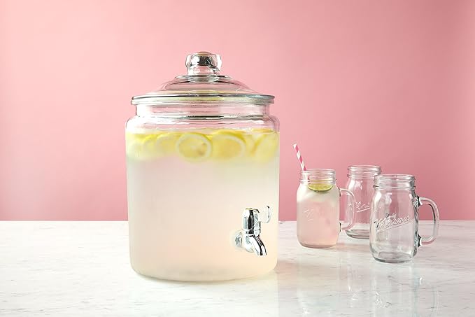 Anchor Hocking Heritage Hill Glass Drink Dispenser, 2 Gallon
