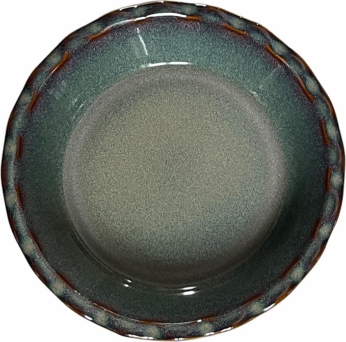 Emile Henry Made In France 175th ANNIVERSARY PIE DISH, BLUE/SABLE