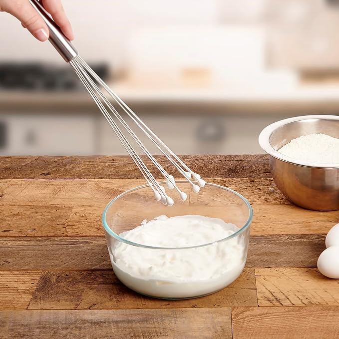 Mrs. Anderson's Baking Stainless Steel Ball Whisk, Flexible Wire Design For Whisking Eggs, Sauces, Dressings, And Desserts