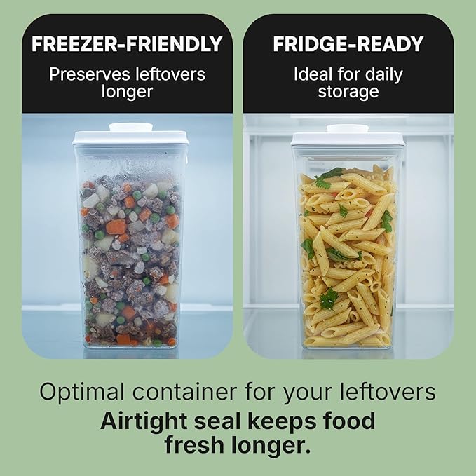 Bop Top Airtight Food Storage Containers with Lid 108 oz | Kitchen Canister Sets | Air Tight Pantry Container | Pop Top Dry Food Storage Containers for Snacks, Sugar, Flour, Baking, Cereal, Pasta