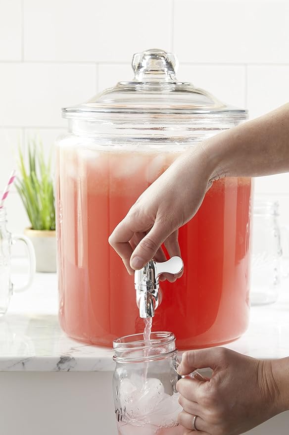 Anchor Hocking Heritage Hill Glass Drink Dispenser, 2 Gallon