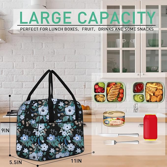 VLM Lunch Bag,Lunch Box for Women Men,Reusable Insulated Lunch Tote,Small Leakproof Cute Lunch Cooler with High Capacity for Work,Picnic,Camping