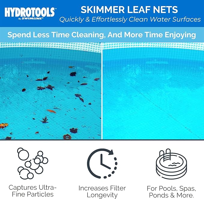 SWIMLINE HYDROTOOLS 80600 H20 Pro Series Professional Service-Grade Leaf Skimmer Head With Rubber Bumper | For Swimming Pool Spa Pond Hot Tub | Leaves Bugs Debris Cleaning | Heavy Duty Extra Large