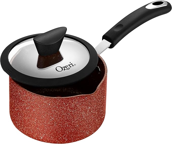 The All-In-One Stone Saucepan and Cooking Pot by Ozeri - 100% APEO, GenX, PFBS, PFOS, PFOA, NMP and NEP-Free German-Made Coating