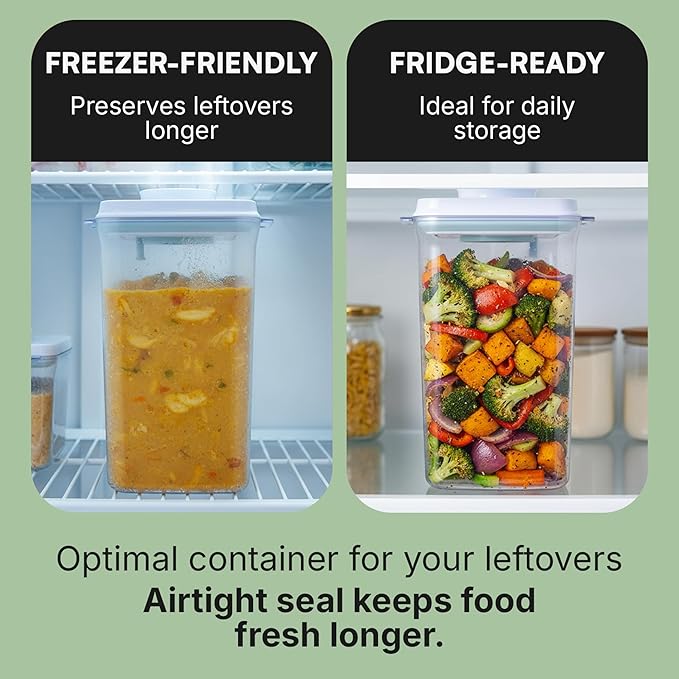 Bop Top Airtight Food Storage Containers with Lid 135 oz | Kitchen Canister Sets | Air Tight Pantry Container | Pop Top Dry Food Storage Containers for Snacks, Sugar, Flour, Baking, Cereal, Pasta