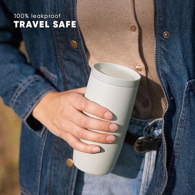 Simple Modern Halloween Signature Voyager | 16oz Travel Coffee Mug Tumbler with 360° Lid | Gifts for Women Men | Ceramic-Lined Insulated Stainless Steel Cold Brew Iced Coffee Cup | Spiderwebs
