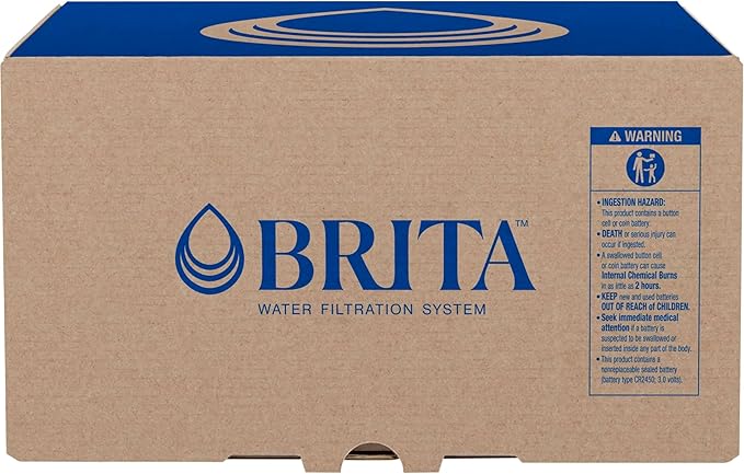Brita Large 10 Cup Water Filter Pitcher, 1 BritaPlus Filter, Everyday, Stone Blue (Package May Vary)